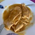 El cooksnap de Laura cuando hizo Pechugas de pollo en salsa de naranja.