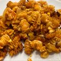 El cooksnap de Marta cuando hizo Macarrones con setas y huevo al curry.