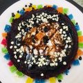 chef Nidhi Bole's cooksnap of when they made રેડ વેલવેટ સ્કીલેટ કુકીઝ (Red velvet skillet Cookies Recipe in G.