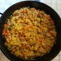 El cooksnap de Maria San Men cuando hizo Arroz con pollo tipo paella.
