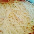 El cooksnap de Mari Fa cuando hizo Espagueti a la crema con tocino y champiñones.