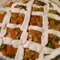 El cooksnap de Alejandro Rodríguez cuando hizo Tarta de puerro con masa de harina de arroz y fécula de maíz.