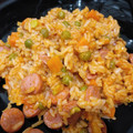 El cooksnap de Elena cuando hizo Arroz con verduras y salchichas.