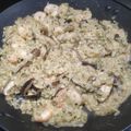 El cooksnap de Jesus Carranza cuando hizo Risotto con champiñones y gambas.