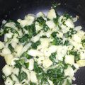 El cooksnap de Antonio Díaz cuando hizo Revuelto de papa y espinacas.