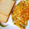 Farzana Memon 's cooksnap of when they made Bread omelet and tea.