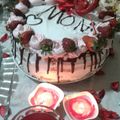 صورة من 💖Soso💖، شاركها بعد تجربة وصفة كيك العادي مزين بالكريمة والفواكه