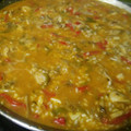 El cooksnap de Number One cuando hizo Arroz con conejo y champiñones.
