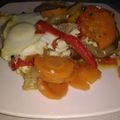 El cooksnap de Pinduca cuando hizo Bondiola con vegetales salteados y puré de papas.