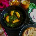 Parul Patel's cooksnap of when they made આલુ પાલક (Aloo Palak Recipe In Gujarati).