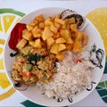 El cooksnap de Miryan lara C. cuando hizo Guiso de zapallo italiano con carne de soya.