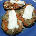 El cooksnap de Giya Palacios cuando hizo Berenjenas rellenas.