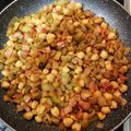 El cooksnap de Salvador López Salmerón cuando hizo Garbanzos con berenjenas.