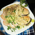El cooksnap de Zaida TC @alquimiasfood cuando hizo Salmón con crema Thai de ajo y coco.