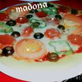 صورة من طبخات بنت الشام منى Madona ، شاركها بعد تجربة وصفة بيتزا الخضار بالجبنه 😛