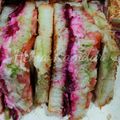 Hema Kamdar's cooksnap of when they made બીટ કલબ સેન્ડવીચ(Beet club sandwich Recipe in Gujarati).