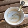 El cooksnap de Marieta cuando hizo Café con leche con muuuucha espumita ☕🍶.