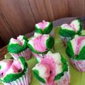 Cooksnap dari Aanggie Cooking untuk resep Bolu Kukus Semangka (mekar)