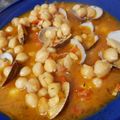 El cooksnap de Kate cuando hizo Guiso de garbanzos con almejas.