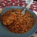 El cooksnap de Alber Tukih cuando hizo Pollo al chipotle con arroz.
