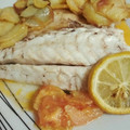 El cooksnap de Izaskun Ferreiro Inza cuando hizo Corvina al horno con patatas.