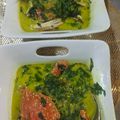 Cooksnap Elfyza Adrian semasa beliau membuat Masak Lemak Cili Api ketam dengan Pucuk Ubi.