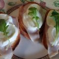 Miss Fluffy's Cooking (Angie's Italian Cooking)'s cooksnap of when they made Bruschette spada affumicato e buffala.