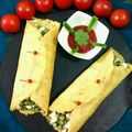 Neelima Rani's cooksnap of when they made Moong daal chila with paneer stuffing..
