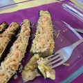 El cooksnap de Laura cuando hizo Calabacines rellenos de merluza.