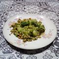 El cooksnap de Lady Marmalade cuando hizo Zoodles (tallarines de zucchini) con salsa estilo pesto express.