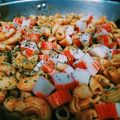 Cooksnap Julia ALeen Aireish semasa beliau membuat Macaroni Goreng Pedas.