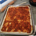 El cooksnap de Lara Chaves cuando hizo Pizza con levadura instantánea.
