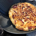 El cooksnap de Dos Rombos en la Cocina cuando hizo Tortilla de calabacín, cebolla y tiras de bacon.