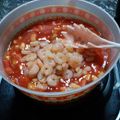 El cooksnap de river cuando hizo Cóctel de camarón con salchicha.