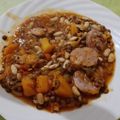 El cooksnap de Recetas de la Abu cuando hizo Guiso de lentejas, Porotos, chorizo y zapallo.