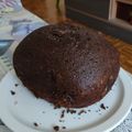 El cooksnap de Daniela Conza cuando hizo Torta de chocolate en panificadora, decorada con glasé de limón.