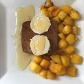 El cooksnap de Jonas Cobos cuando hizo Mango y tofu a la plancha con queso y miel de caña🌱vegetariano.