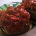El cooksnap de Indira Rugeles cuando hizo Alcachofas con carne y tomate.