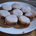 El cooksnap de Vannessa Navas cuando hizo Tapas de alfajor (harina integral, almidón de maíz, avena, stevi.