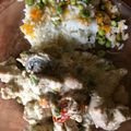 El cooksnap de David Ignacio Castro Brugerolles cuando hizo Filete de pollo a la crema acompaño de arroz.