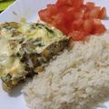 El cooksnap de Poli cuando hizo Soufflé de acelga con atún 😃 y ensalada.