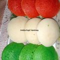 Ankita Kapil Varshney's cooksnap of when they made Tri colour idli.