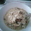 El cooksnap de Sagra Virto cuando hizo Risotto con champiñones y carne en salsa cremosa.
