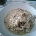 El cooksnap de Sagra Virto cuando hizo Risotto con champiñones y carne en salsa cremosa.