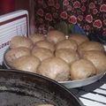 El cooksnap de Mónica cuando hizo Pan árabe con harina integral.