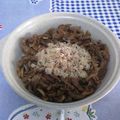 El cooksnap de Atalanta cuando hizo Ternera encebollada con setas.
