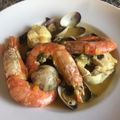 El cooksnap de Ramón Esteban López cuando hizo Merluza y gambas con espinaca.