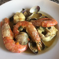El cooksnap de Ramón Esteban López cuando hizo Merluza y gambas con espinaca.