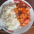 El cooksnap de Gisela Giralt Lapeña cuando hizo Pavo entomatado con piña y garbanzos.