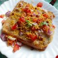 Syeda Sarah Taha's cooksnap of when they made Hyderabadi toast chat 🇮🇳🇮🇳.
